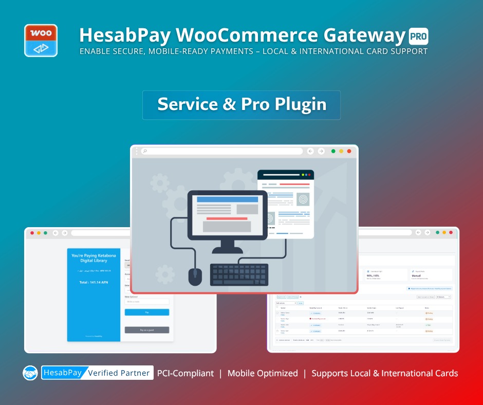 HesabPay WooCommerce service and pro plugin screenshot